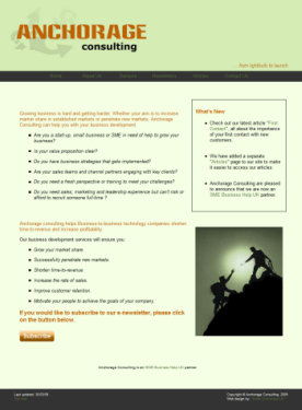 Anchorage Consulting home page