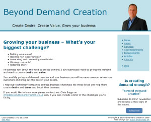 Beyond Demand Creation web site image