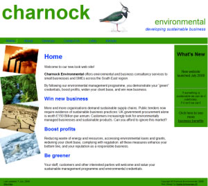 Charnock Environmental web site image