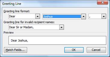 greeting line dialogue