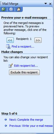 preview email merge