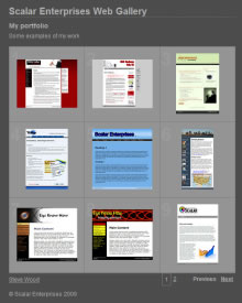Scalar Enterprises web gallery