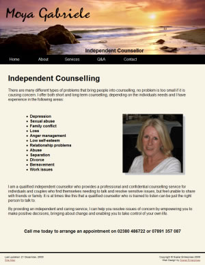 Moya Gabriele, Independent counsellor