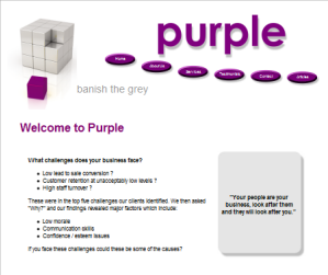 Purple Training hoem page image
