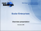 Scalar Enterprises  Overview presentation image