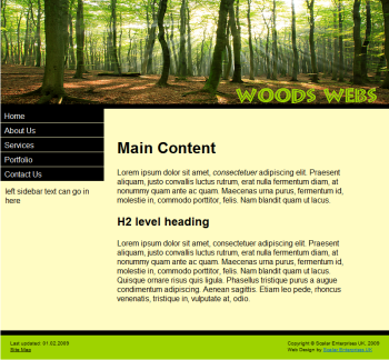 Woods web example artwork