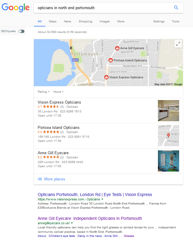 search engine results screenshot