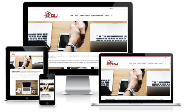 ESJ Business Solutions website screenshot
